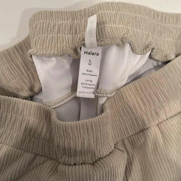 Halara High Waisted Side Pocket Straight Leg Mop Corduroy Casual Pants - Picture 6 of 8